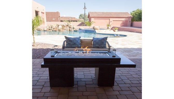 Two Tiered Glass Top Fire Pit