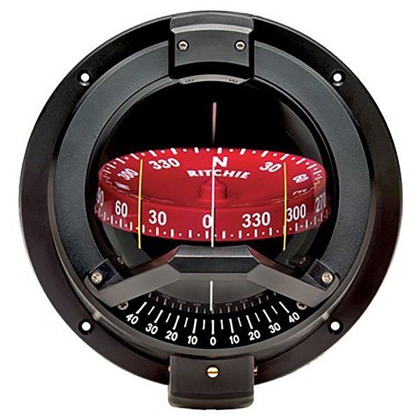 Ritchie Compass Navigator, Bulkhead, Black, Red Combi dial