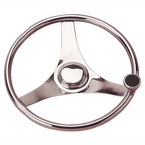 Sea Dog Marine S.S. 3 Spoke 15 1/2" Wheel W/Knob