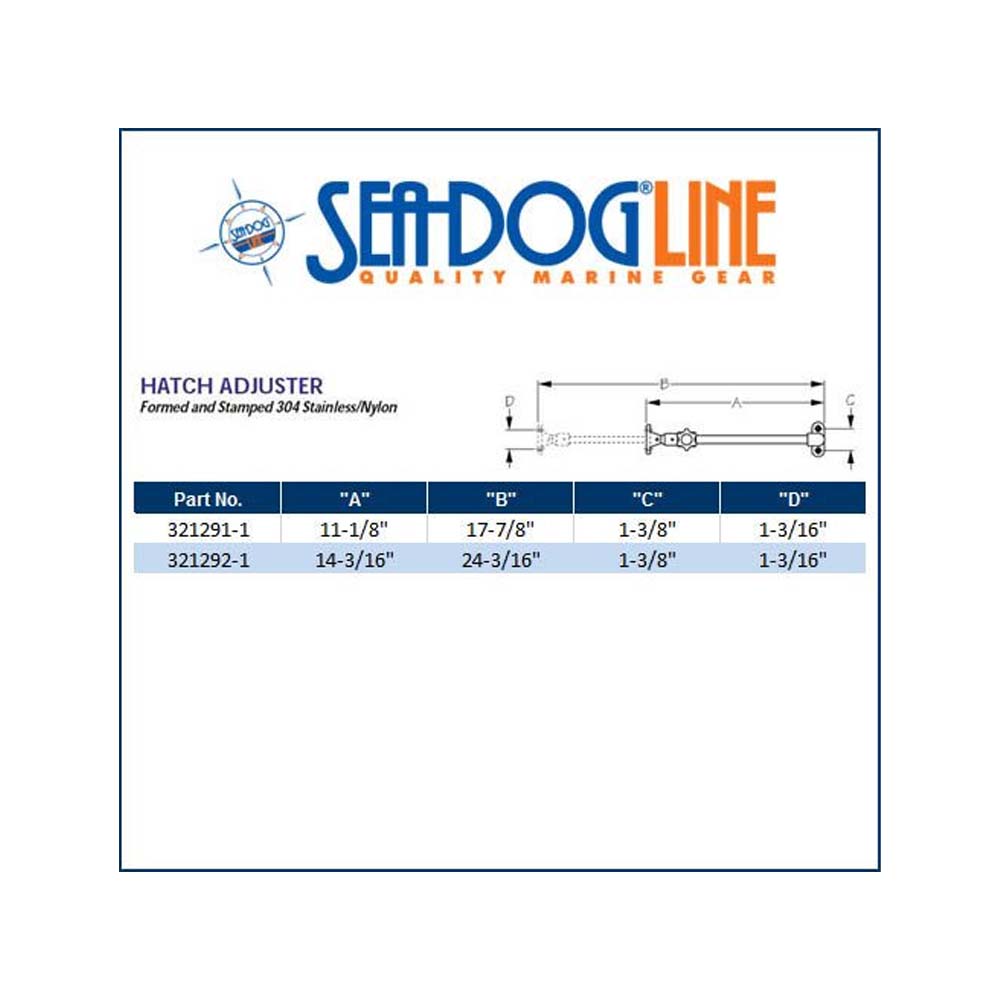 Sea Dog Marine Hatch Adjuster 14-24