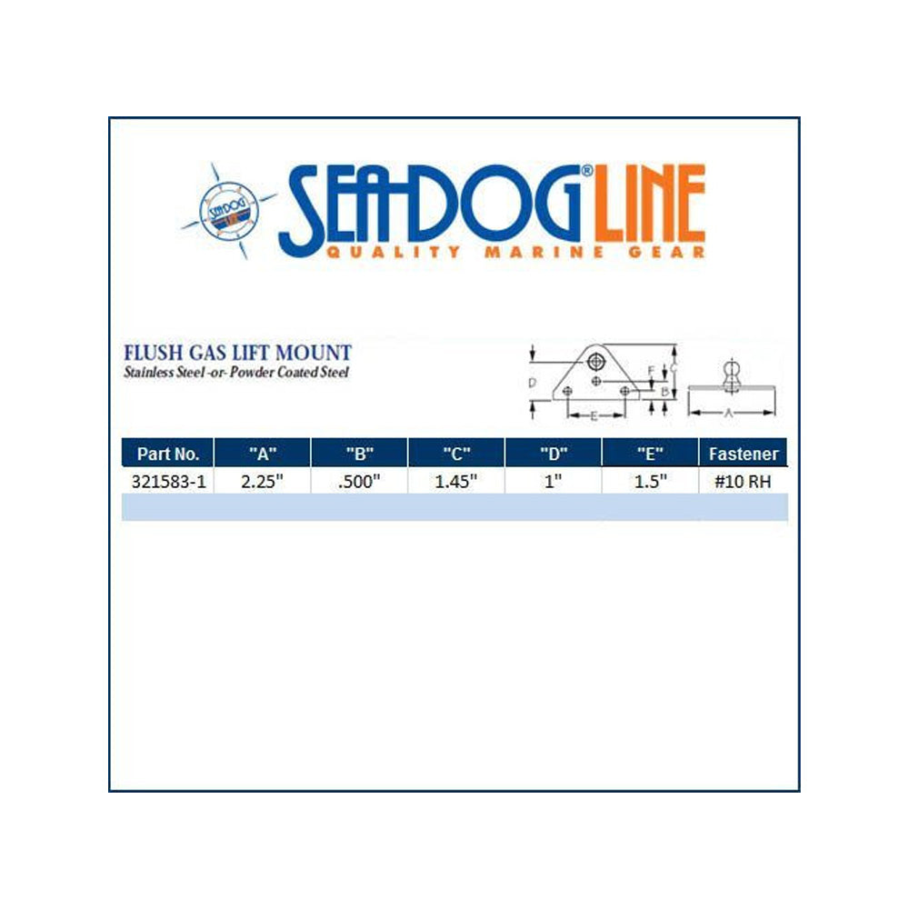 Sea Dog Marine S.S. Lift Spring Flat Mt.