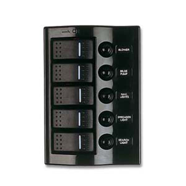 Sea Dog Marine Five Wave Rocker Switch/Bkr Pnl