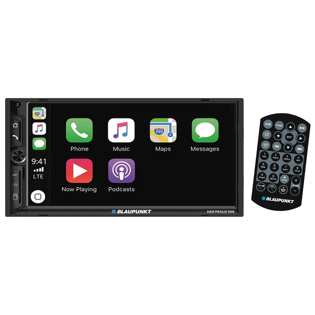 Blaupunkt 7GÇ¦ Double DIN MECHLESS Fixed Face Touchscreen Receiver with Bluetooth & Wired Apple Carpla