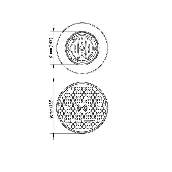 Scanstrut ROKK Wireless - Surface. 10W Waterproof wireless charger 12/24V