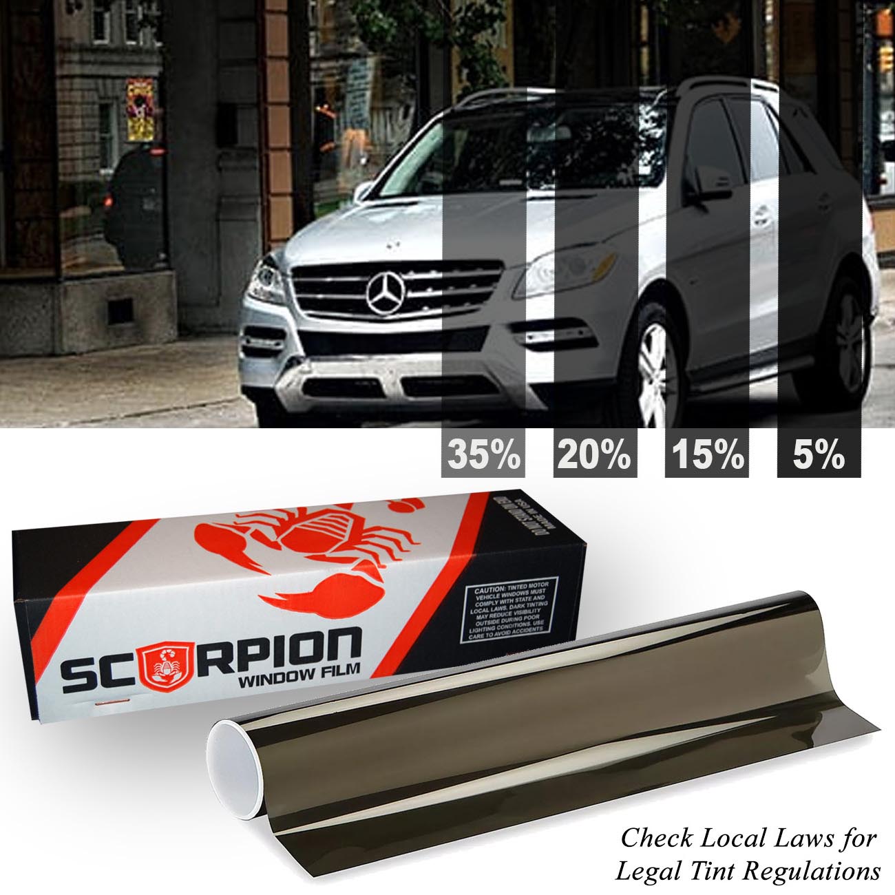 Scorpion Window Tint Shield Series (Nano-Ceramic) 2-Ply 5% 40GÇ¦ x 100GÇ¦ Roll