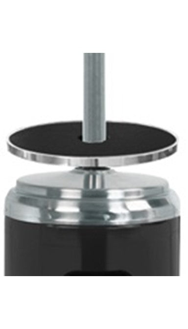 87" Two Tone Outdoor Patio Heater with Table - Black & Stainless Steel
