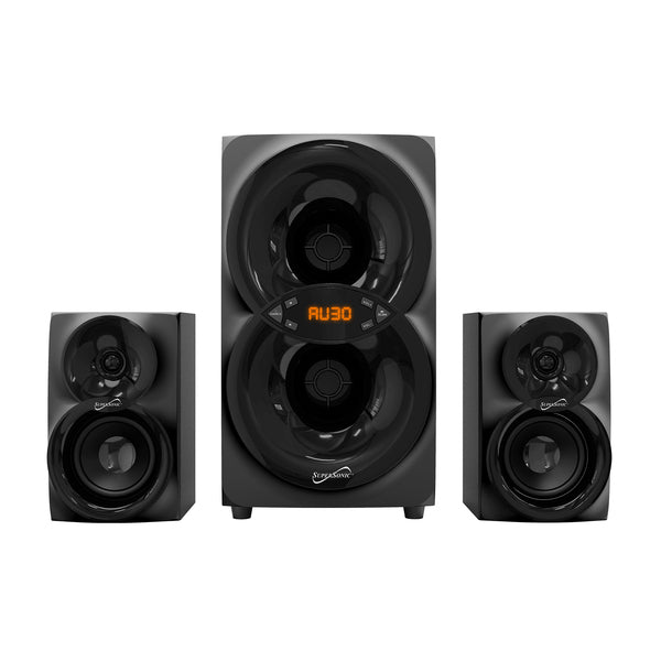 Supersonic SC-1136BT 30-Watt-RMS Bluetooth SC-1136BT 2.1 Multimedia Speaker System with Two 3-In. Speakers, 5-In. Subwoo
