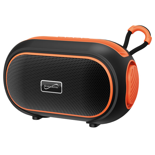 Supersonic SC-2334BT ORG 7-Watt-RMS VIBE!! DOCK Portable Bluetooth Rechargeable Speaker with Phone Holder, TWS, FM, USB/
