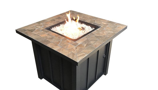 Square Tile Top Fire Pit