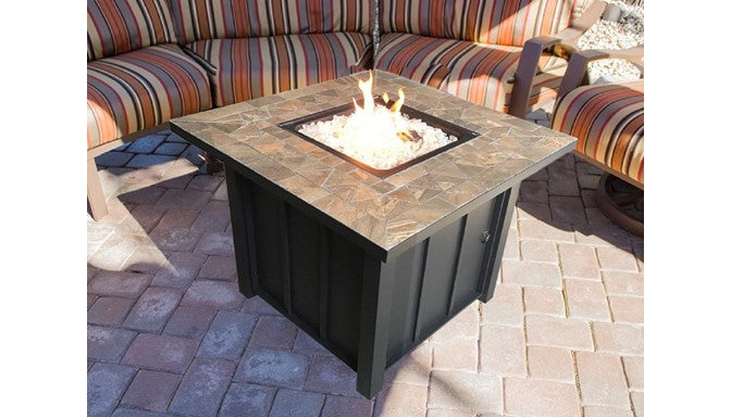 Square Tile Top Fire Pit