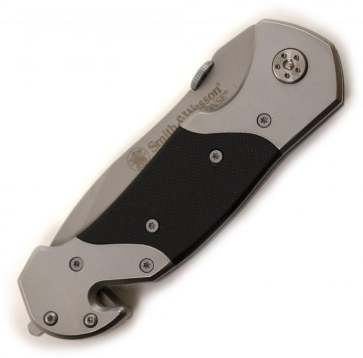 Smith & Wesson 1st Response SWFRS Liner Lock Folding Knife Partially Serrated Drop Point Blade
