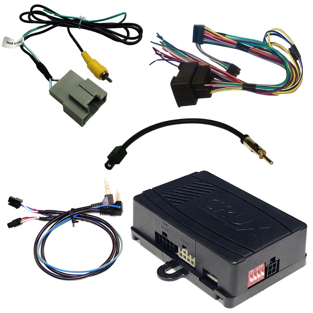 Crux Radio Replacement Interface with SWC and factory RVC Retention for GÇÖ10-GÇÖ17 GM LAN 29 Bit Vehicl
