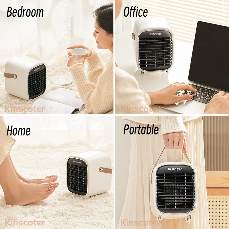Home Electric Space Heater 800W Portable Silent Warmer Fan PTC Ceramic
