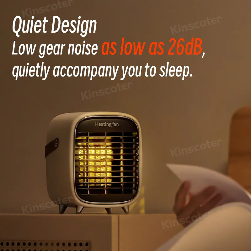 Home Electric Space Heater 800W Portable Silent Warmer Fan PTC Ceramic