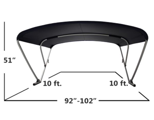 Taylor Made Boat Covers Power Arm Assembly - Black Frame - Beige