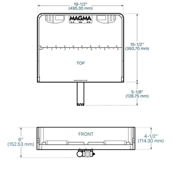 Magma Grills Bait/Filet Table 20X16" W/Levelock