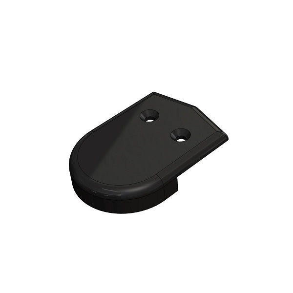 Taco Marine 2" END CAP RUB RAIL BLACK PACKAGED