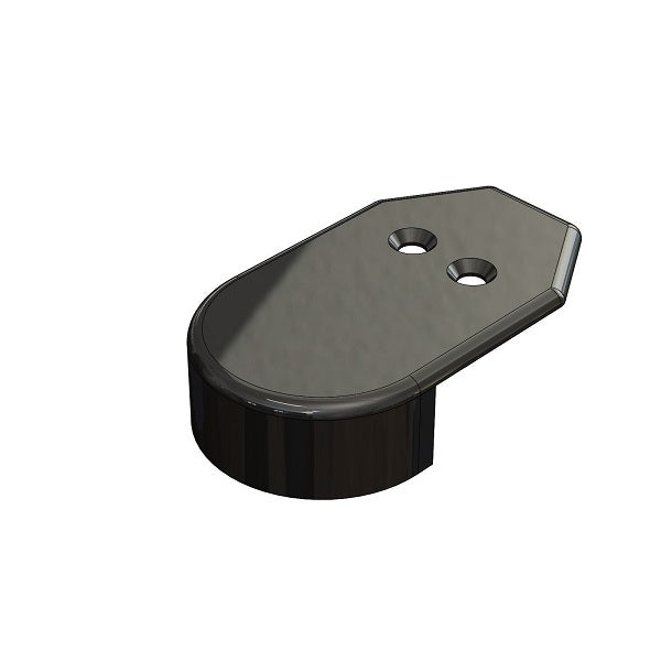 Taco Marine 1-9/16" END CAP RUB RAIL BLACK PACKAGED
