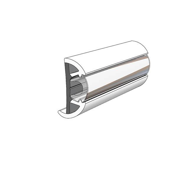 Taco Marine SUPRO-FLEX RUB RAIL KIT WHITE W/FLEX CHROME 60ft