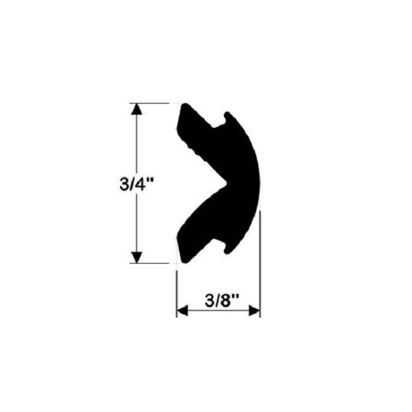 Taco Marine Rub Rail Insert Black 3/4" X 50'
