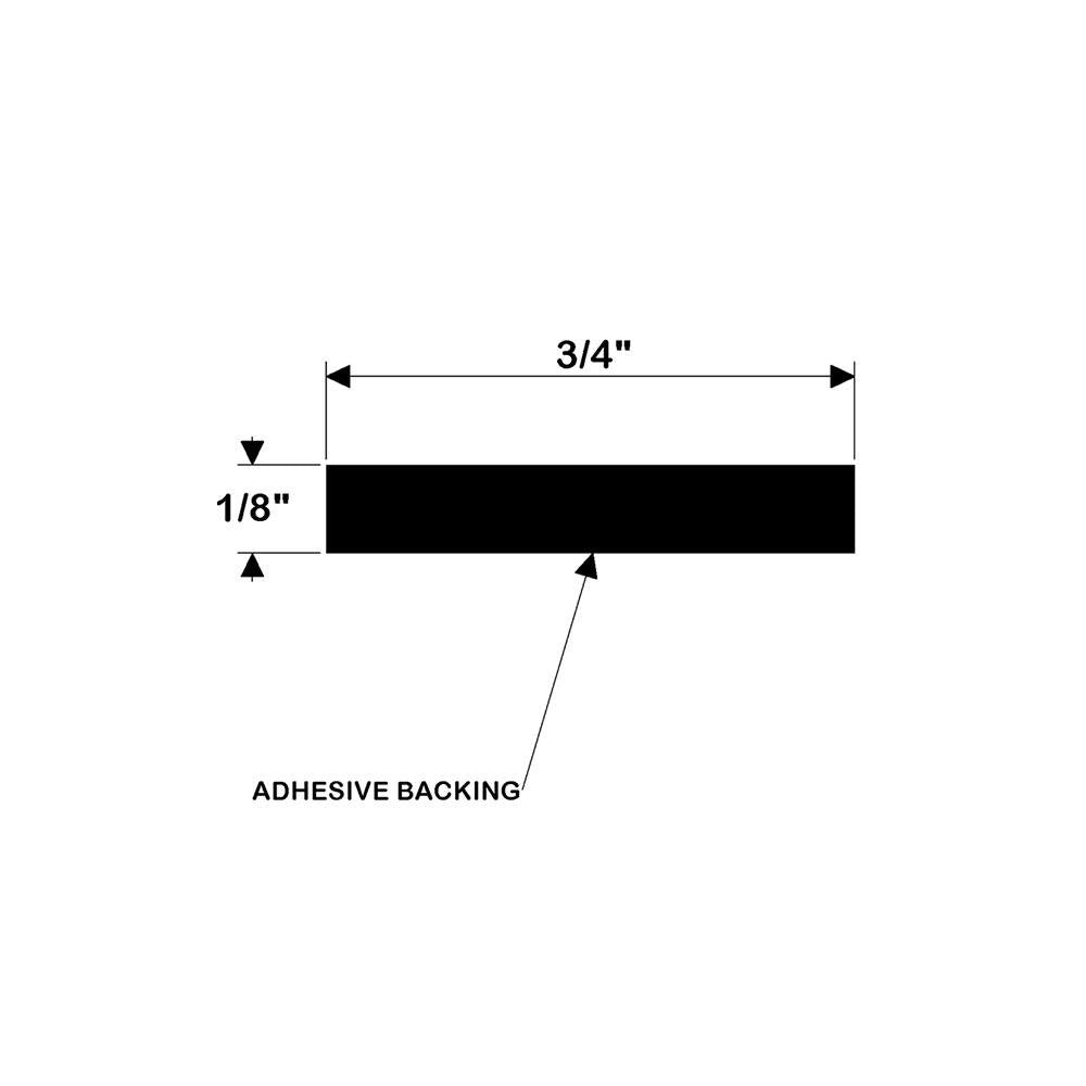 Taco Marine Hatch Tape 1/4X3/4X8'