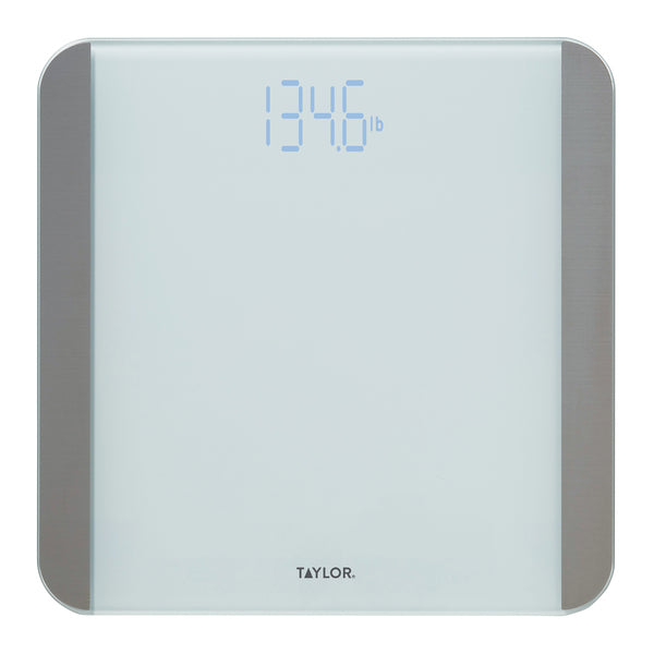 Taylor Precision Products 5283426 Digital Motion Sensor Bathroom Scale, White, 440-Lb. Capacity