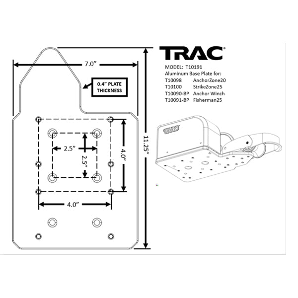 Trac Outdoor Winch Mt Plate-Anchor & Strike Zone