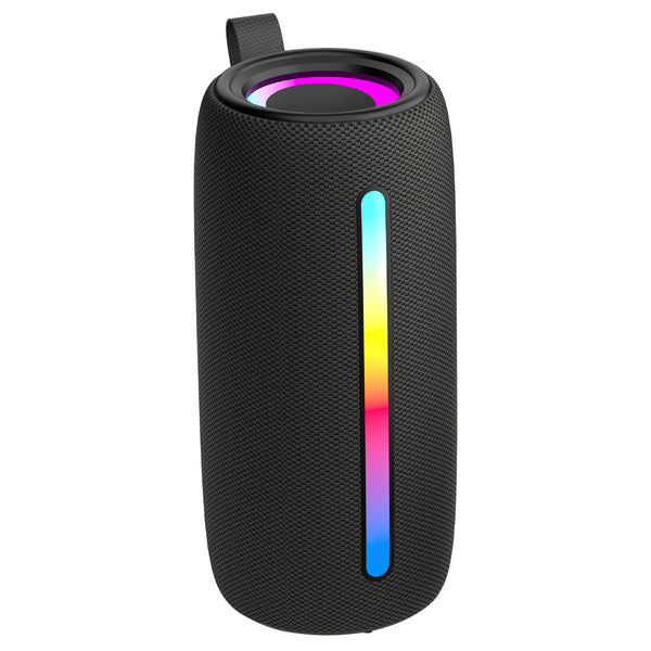 RCA Flex-4 BLACK 5-Watt FLEX-4 Mini Bazooka Portable Bluetooth Flame Party Speaker with TWS, Sound FX, USB/microSD Card/