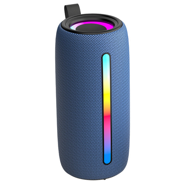 RCA Flex-4 NAVY 5-Watt FLEX-4 Mini Bazooka Portable Bluetooth Flame Party Speaker with TWS, Sound FX, USB/microSD Card/A
