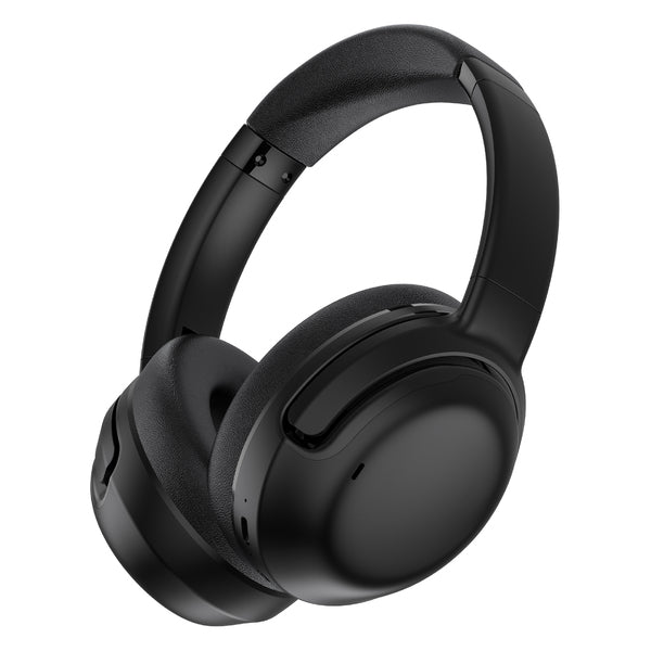 RCA Wave-76BLACK WAVE-76 Audixa Bluetooth Flat-Folding On-Ear Headphones with Mics, ANC, On-Ear Controls, 3D Earpads, up