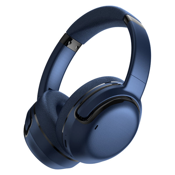 RCA Wave-76NVY WAVE-76 Audixa Bluetooth Flat-Folding On-Ear Headphones with Mics, ANC, On-Ear Controls, 3D Earpads, up t