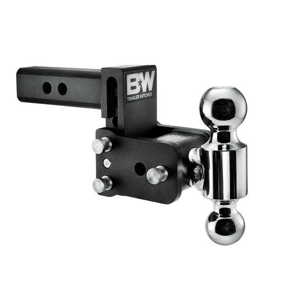 B&W Trailer Tow & Stow 2 Ball Mount -2", Drop - 3", Rise - 3/12" - Black