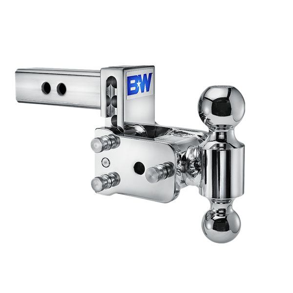 B&W Trailer Tow & Stow 2 Ball Mount - 2", Drop - 3", Rise 3-1/2" - Chrome