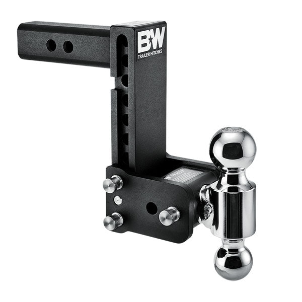 B&W Trailer Tow & Stow 2 Ball Mount - 2", Drop - 7", Rise - 7-1/2" - Black