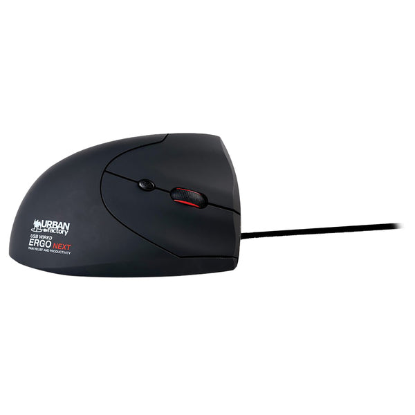 Urban Factory EMR01UF-N ERGO NEXT Vertical Wired USB-A and USB-C Mouse, Ergonomic, 6 Buttons, Right-Handed