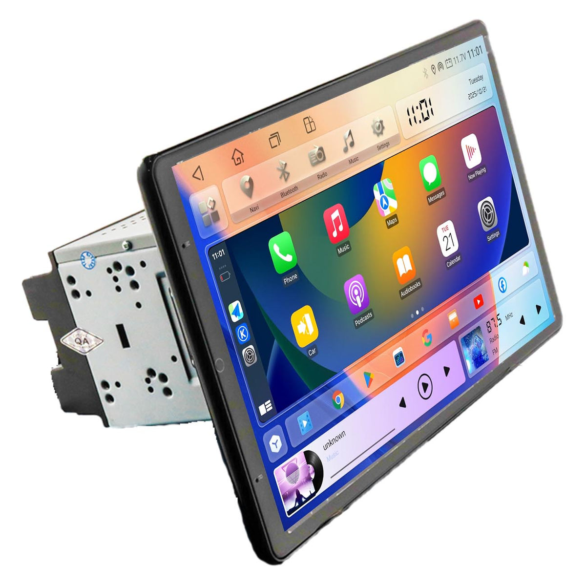 Linkswell 13.3" Double Din Floating Swivel Mechless Receiver Android Operation Radio BT/USB/Phonelin