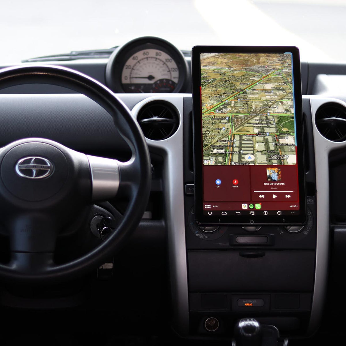 Linkswell 13.3" Double Din Floating Swivel Mechless Receiver Android Operation Radio BT/USB/Phonelin