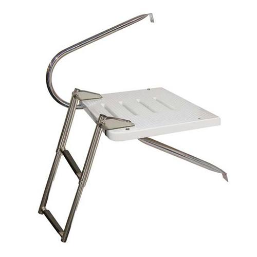 JIF Marine O-B Swim Platform W/ 2 Step Over Platform Ladder