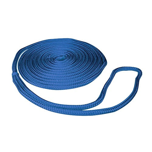 Custom Cordage Dock Line Dbl Braid 3/8 X 20 Ryl Bl