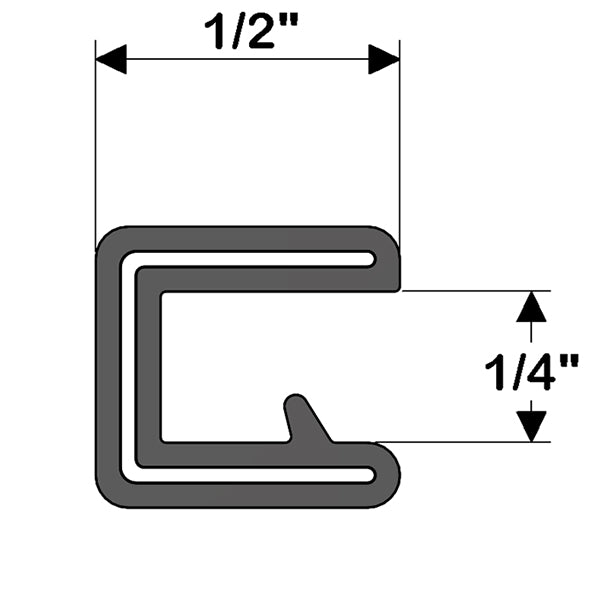 Taco Marine 1/4 Blk Vinyl Trim 25 Ft