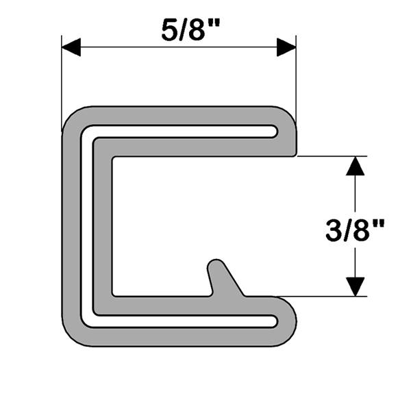 Taco Marine 1/4 Blk Vinyl Trim 25 Ft