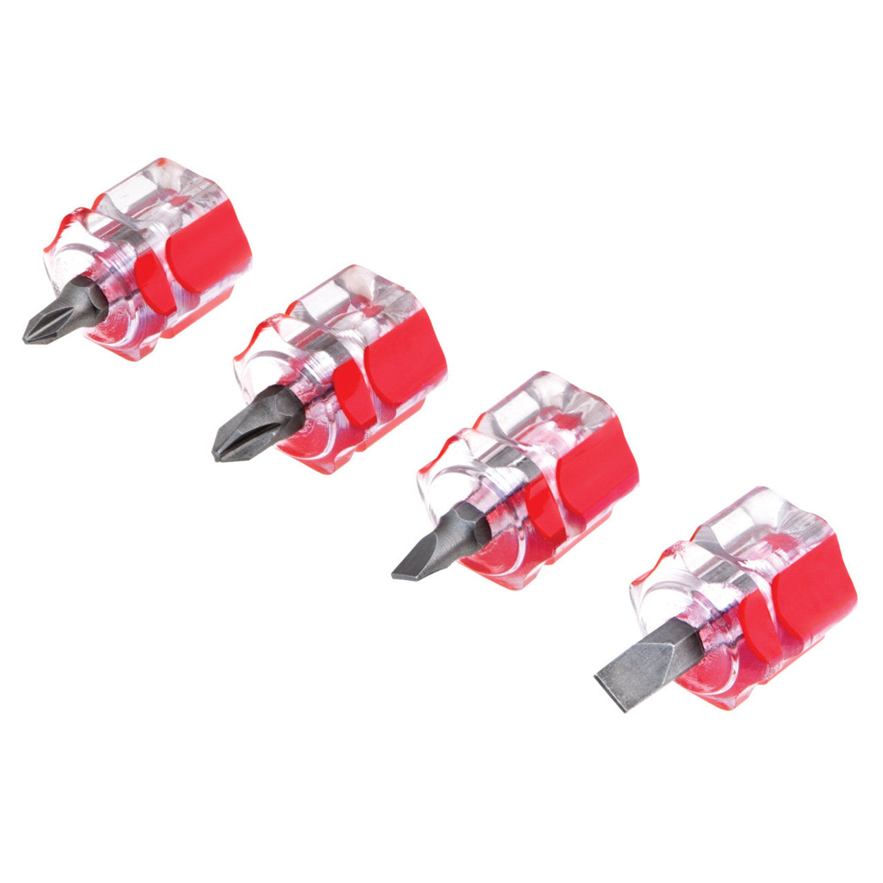 Performance Tool Mini Stubby Screwdriver Set (4 Piece Set)