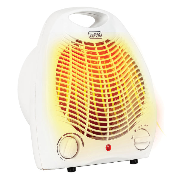 BLACK+DECKER BHD101W 1,500-Watt-Max Personal Desktop Heater with Fan Setting (White)