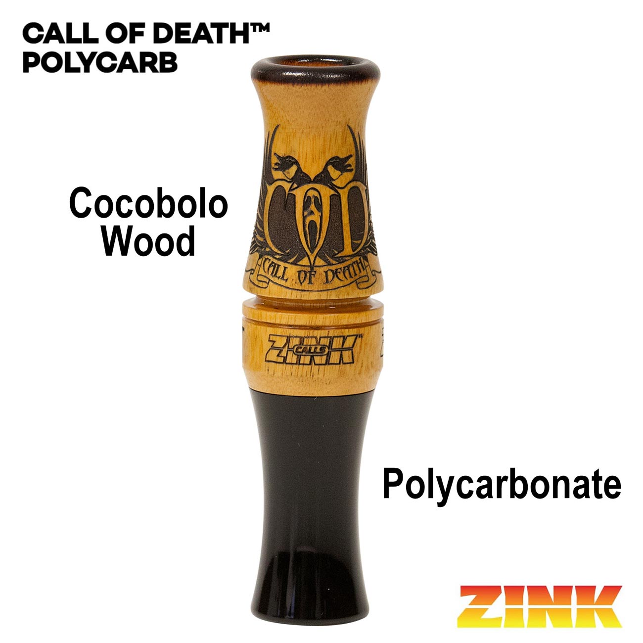 Zink Custom Hunter Short Reed Goose Call "Call of Death"