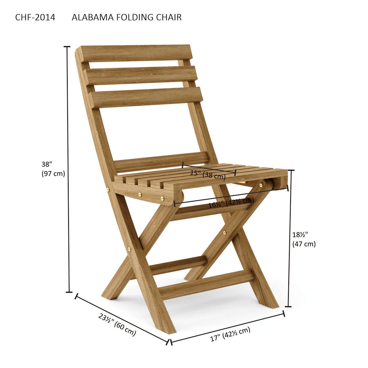 ALABAMA FOLDING CHAIR (2-PC) - Clinch River Fishing USA