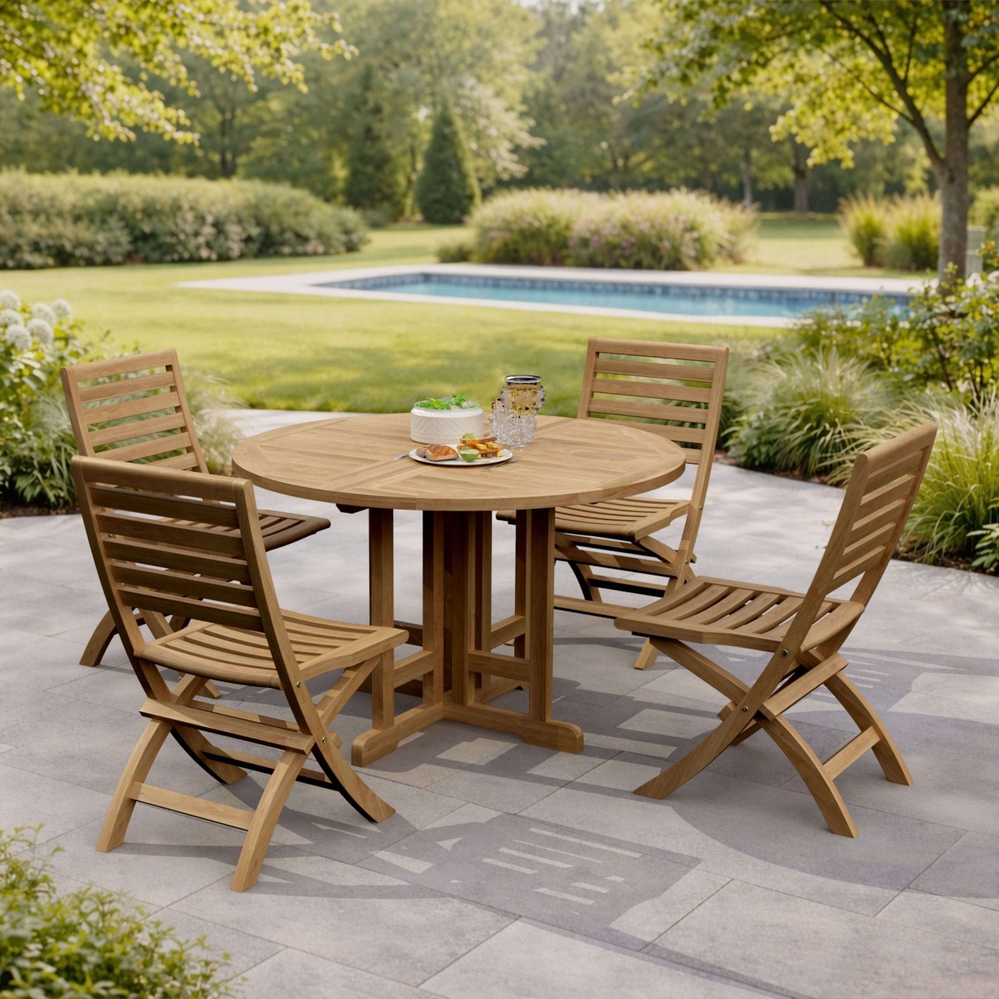 ANDREW BUTTERFLY FOLDING 5-PC DINING SET. - Clinch River Fishing USA