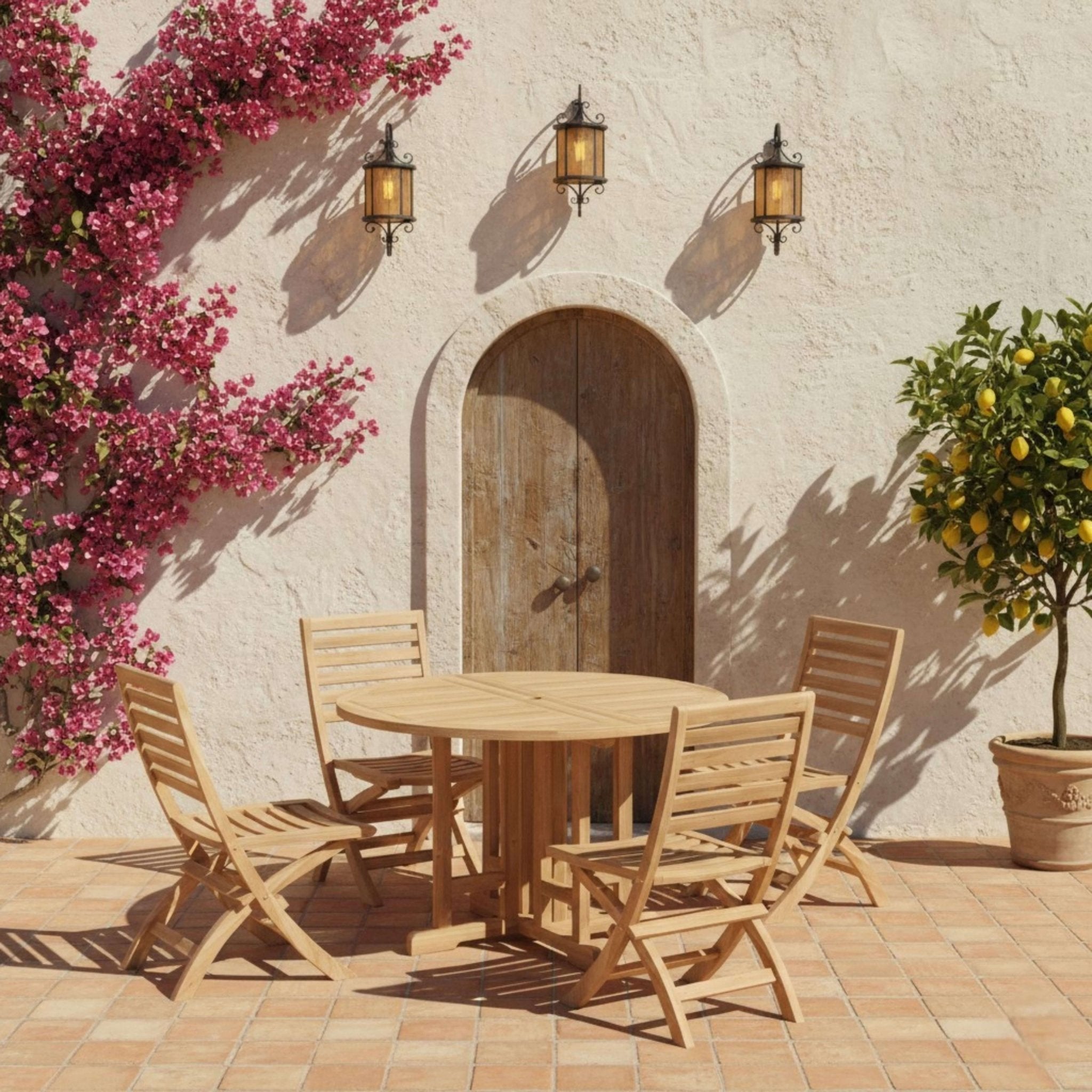 ANDREW BUTTERFLY FOLDING 5-PC DINING SET. - Clinch River Fishing USA