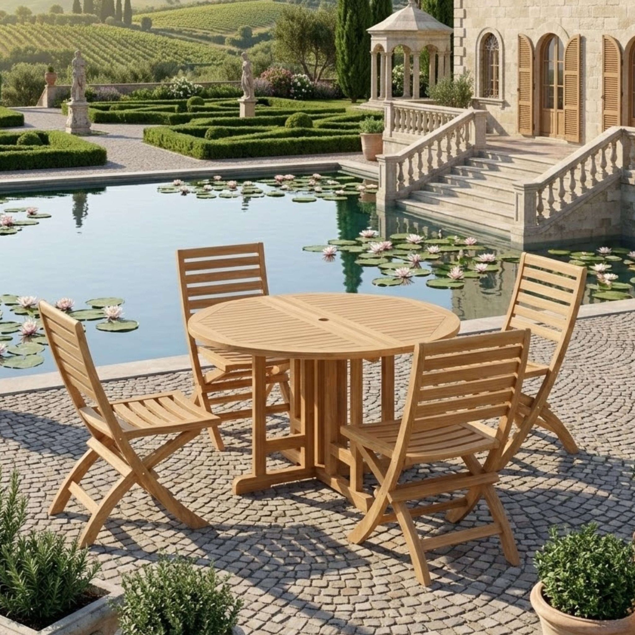 ANDREW BUTTERFLY FOLDING 5-PC DINING SET. - Clinch River Fishing USA
