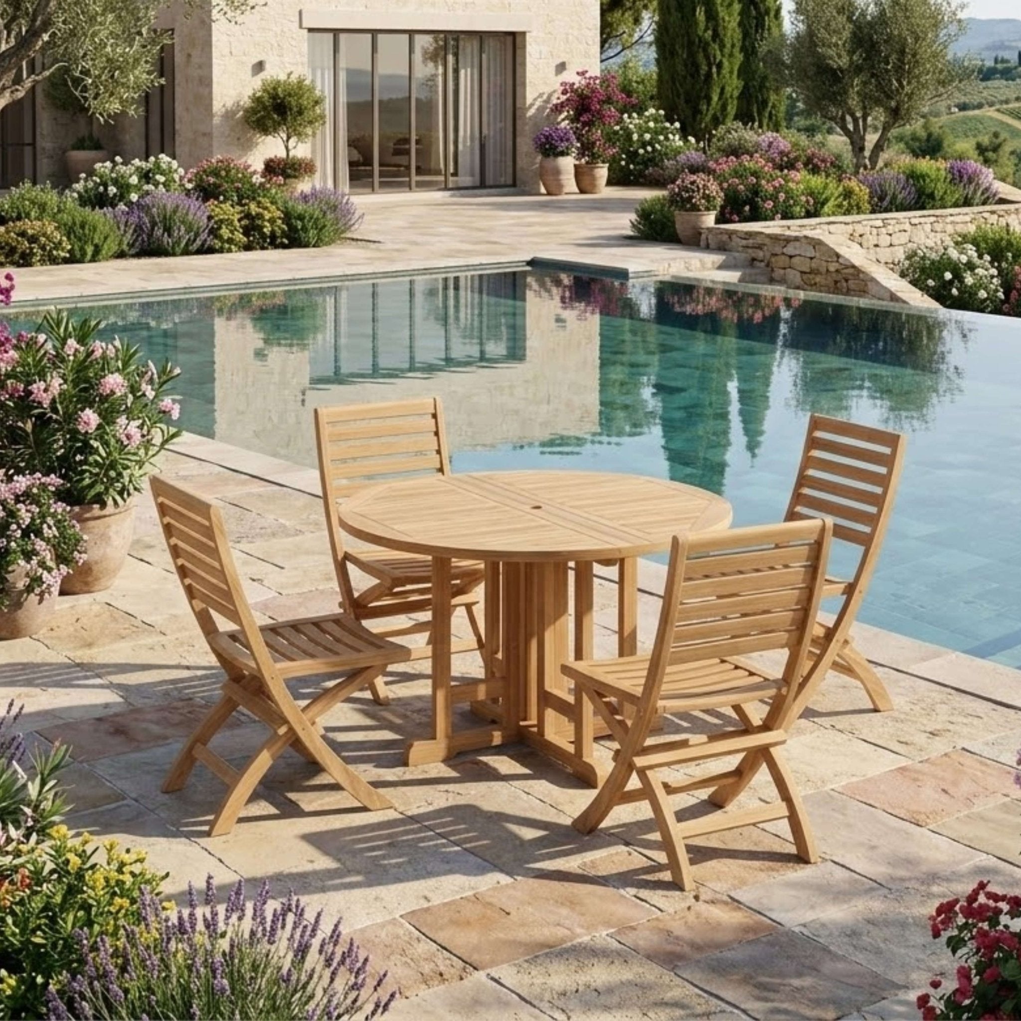 ANDREW BUTTERFLY FOLDING 5-PC DINING SET. - Clinch River Fishing USA