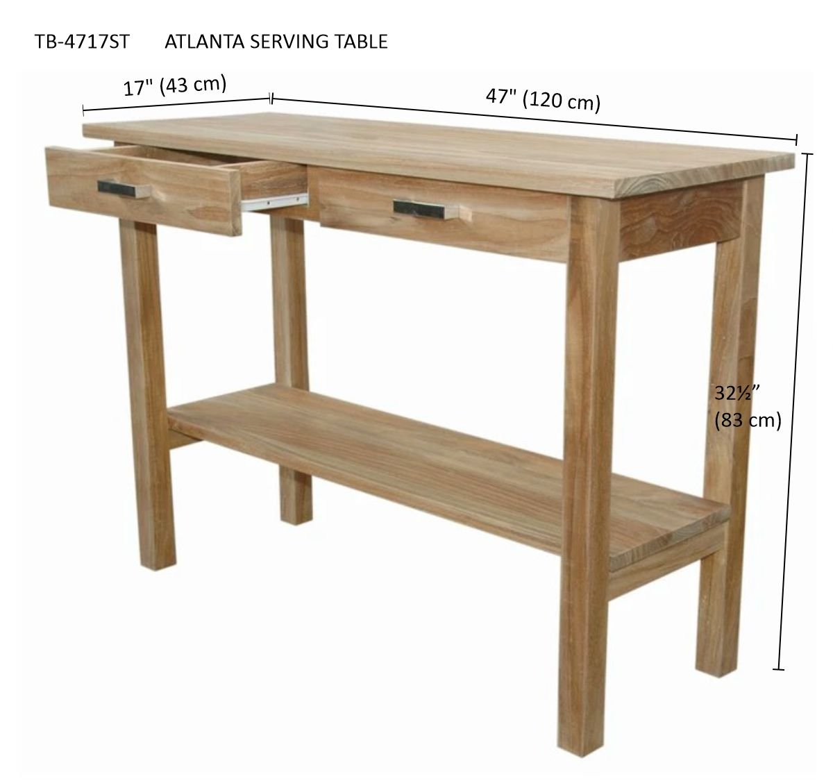 ATLANTA SERVING TABLE - Clinch River Fishing USA